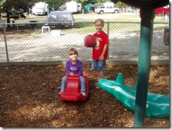 Emily and Matt on the playground