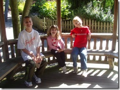 Goofy kids at the zoo