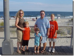 The whole family on the boardwalk